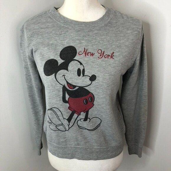 Madewell Mickey Mouse Sweatshirt New York Graphic Womens Size XXS ***FLAW*** - Picture 2 of 11